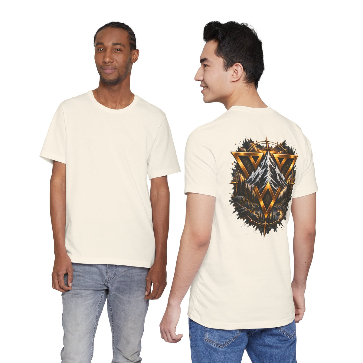 Mountain Valknut Tee — Norse Triangle Wilderness Graphic T-Shirt