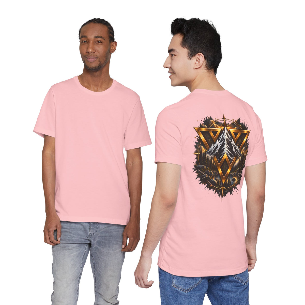 Mountain Valknut Tee — Norse Triangle Wilderness Graphic T-Shirt