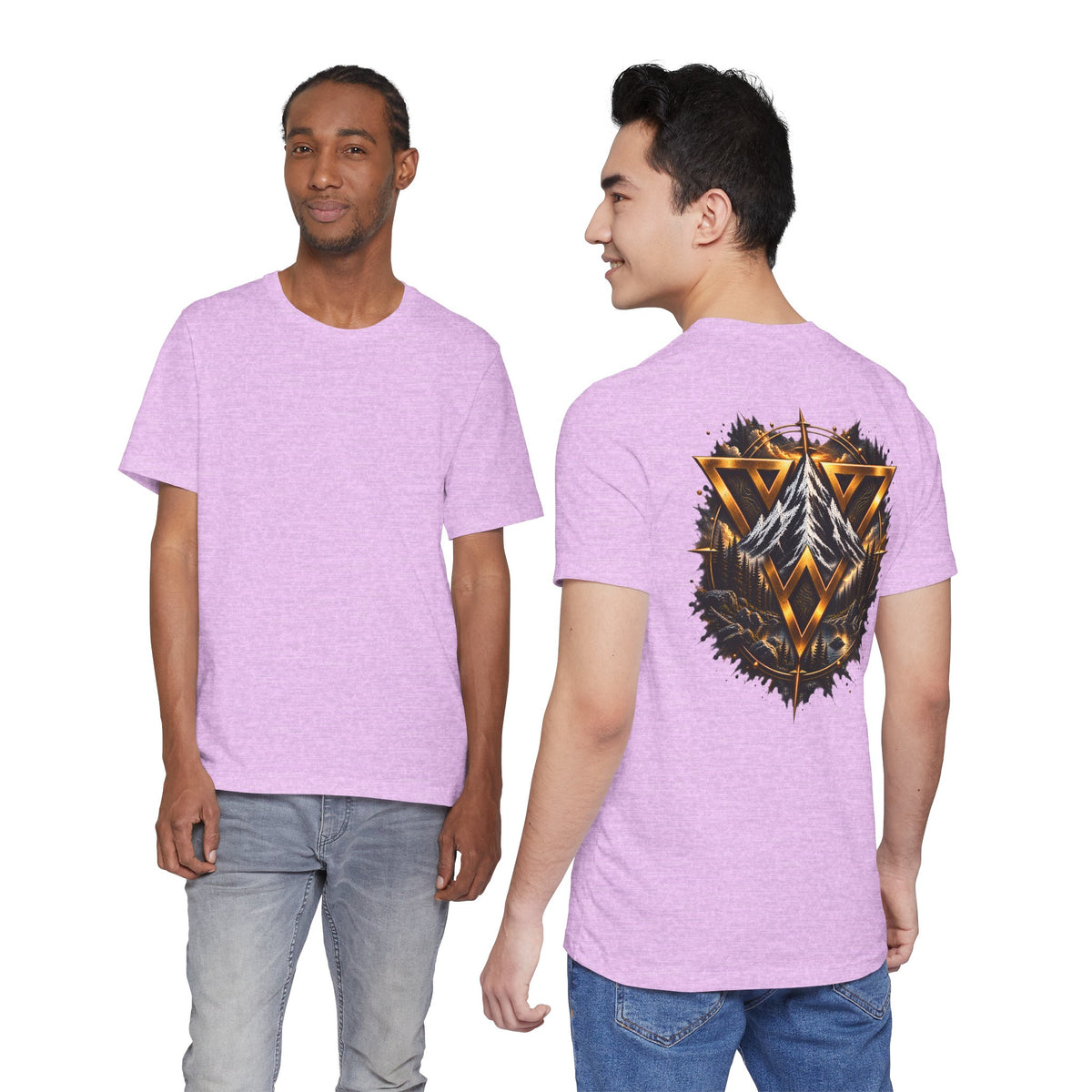 Mountain Valknut Tee — Norse Triangle Wilderness Graphic T-Shirt