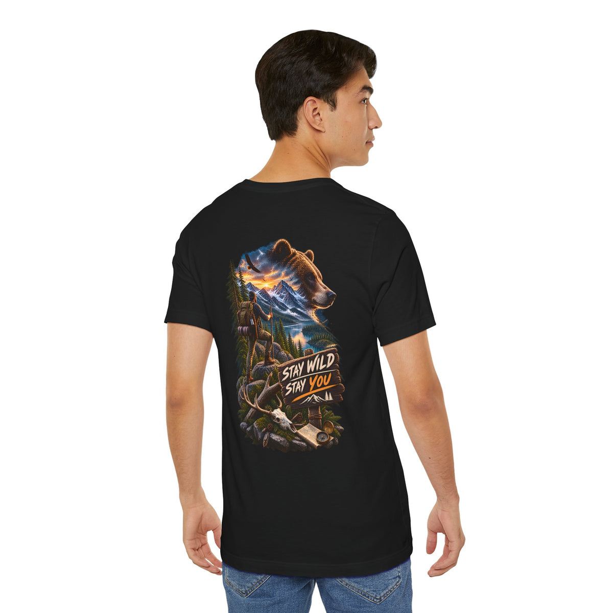 Stay Wild Stay You Bear Graphic Tee — Outdoor Adventure T-Shirt