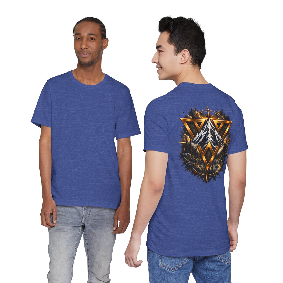 Mountain Valknut Tee — Norse Triangle Wilderness Graphic T-Shirt