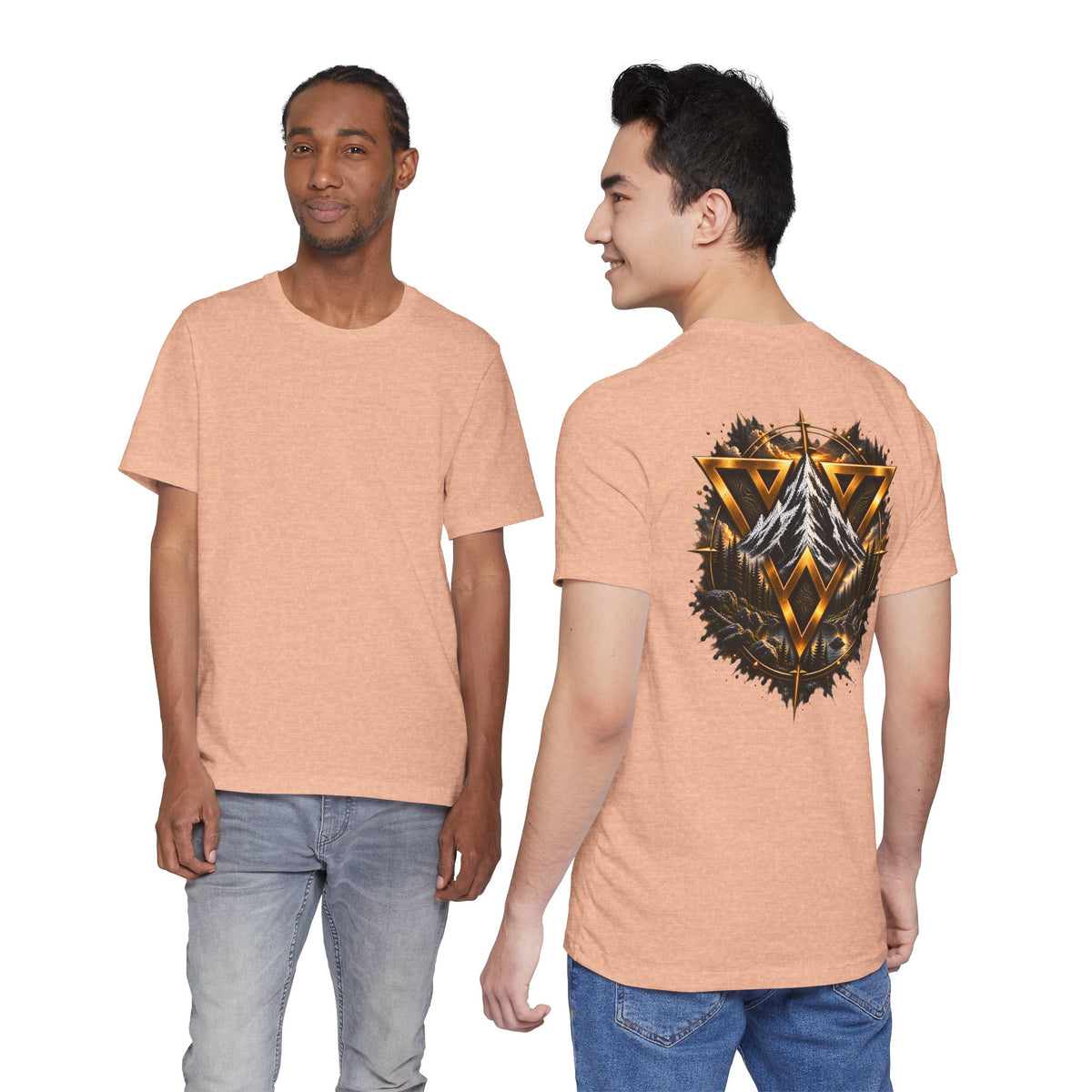 Mountain Valknut Tee — Norse Triangle Wilderness Graphic T-Shirt